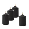 LED Kerzenset - Rustik-Optik - Echtwachs - 3D Flamme - H: 15cm - Timer - schwarz - 4er Set Produktbild-Vorschau