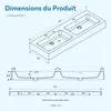 doporro Double Lavabo à Poser Gris Noir Mat 140cm Vasque Voir les images du produit 7