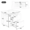 A diagram showing the dimensions of a bathroom vanity and sink. Produktbild-Vorschau