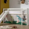 Vipack Halbhohes Bett PINO, mit Rutsche und Textilset Produktbild-Vorschau 4