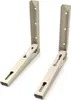 Two beige metal brackets for an air conditioning unit, shown against a white background. Anteprima dell’immagine prodotto