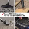 A collage of four images showing a vacuum cleaner head on different surfaces and being used in a car. Produktbild-Vorschau