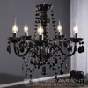 Eleganter Kronleuchter BLACK CRYSTAL 55cm schwarz Acryl Produktbild-Vorschau 1