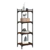 Libreria 4 ripiani effetto rovere marrone 40x30x120cm Anteprima dell’immagine prodotto 3