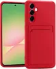 A red phone case with a card slot is shown next to a phone. Anteprima dell’immagine prodotto