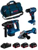 Bosch Professional Combi-Set 18VKit:GSR+GWS+GBH+3x4.0Ah+GAL Produktbild-Vorschau 2