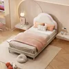 Łóżko tapicerowane 90x200cm z zagłówkiem w kształcie Podgląd zdjęcia produktu 3