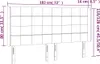 The Living Store LED Kopfteil Creme 183x16x118/128 cm Stoff Produktbild-Vorschau 6