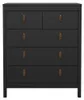 CALICOSY - Commode 5 tiroirs noir mat H98,9 cm - BARCELONE Voir les images du produit 1