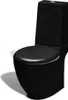 vidaXL WC rotondo in Vetroceramica nero Anteprima dell’immagine prodotto 11