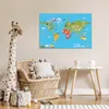 MuchoWow® Poster Weltkarte Kinder - Modern - Symbole 90x60 Produktbild-Vorschau 7