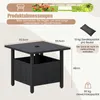 A diagram showing the dimensions and features of an outdoor table. Podgląd zdjęcia produktu