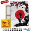 Tableau à peindre par numéros avec cadre : Goku et la lune Voir les images du produit 1