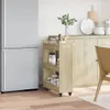 Skříňka s kolečky Sonoma dub 60x22x79 cm materiál na bázi Náhled obrázku produktu 3