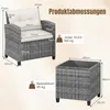 COSTWAY Gartenmöbel Set Polyrattan, 3-tlg. Balkonmöbel Produktbild-Vorschau 3