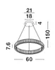 Nova Luce AURELIA LED závěsné světlo zlaté 41W neutrální Náhled obrázku produktu 7