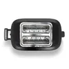 A top-down view of a black toaster on a white background. Anteprima dell’immagine prodotto