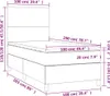 Boxspringbett mit Matratze Taupe 100x200 cm Stoff Produktbild-Vorschau 5