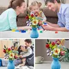 Bouquet de fleurs en kit avec vase Fleurs artificielles Voir les images du produit 10