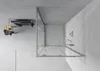 A top-down view of a modern bathroom with a glass shower enclosure. Podgląd zdjęcia produktu