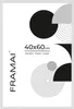 FRAMAI® Bilderrahmen 40x60 cm Weiß MDF Umweltfreundlichem Produktbild-Vorschau 1