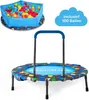 A trampoline with a ball pit and a cloud graphic with text. Anteprima dell’immagine prodotto