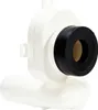 A white urinal siphon with a black rubber seal, isolated on a white background. Anteprima dell’immagine prodotto