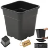 Quadratischer Pflanztopf 18L Schwarz - Professioneller Produktbild-Vorschau 1