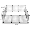 Parc en métal noir pour chien chiot chat lapin 108 x 108 cm Voir les images du produit 10