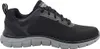 A side view of a black Skechers athletic shoe with a gray sole. Anteprima dell’immagine prodotto