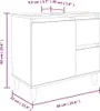 vidaXL 3-tlg. Badmöbel-Set Weiß Holzwerkstoff Produktbild-Vorschau 7