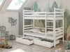 Hochbett 90x200 mit 2 Schubladen und 2 Matratzen Etagenbett Produktbild-Vorschau 5