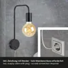Bettleuchte Nachttischlampe Retro 1xE27 25 W schwarz matt Produktbild-Vorschau 3