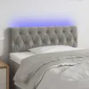 vidaXL LED Kopfteil Hellgrau 90x7x78/88 cm Samt -  Kopf- & Produktbild-Vorschau 2