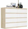 Komoda 140 cm 8 zásuvek skříňka FRAMIRE R-140-S8 mix sonoma Náhled obrázku produktu 3