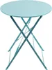 Bolero Runder Klappbarer Terrassentisch Stahl Azurblau 60Cm Produktbild-Vorschau 4