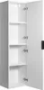 A white bathroom cabinet with its door open, revealing shelves. Podgląd zdjęcia produktu