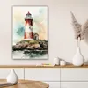 MuchoWow® - Leinwandbilder - Leuchtturm - Felsen - Weiß - Produktbild-Vorschau 6