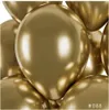 Latexballonnen, goudkleurig, chroomafwerking, 33 cm, 50 Productafbeelding-voorbeeld 2