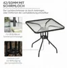 Gartentisch Abnehmbar Metall 76x76 cm Wetterfest Produktbild-Vorschau 4