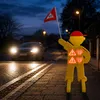 Relaxdays Waarschuwingsfiguur voor kinderen, met vlag, Productafbeelding-voorbeeld 5