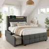 Flieks Polsterbett 90x200cm mit USB und Steckdosen, Produktbild-Vorschau 2