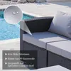 HOMAVO Gartenlounge Set 4-Personen, Inklusive Beistelltisch Produktbild-Vorschau 5