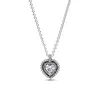 Kette Funkelndes Halo Herz von PANDORA aus 925er Silber, Produktbild-Vorschau 1