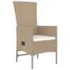 7-tlg. Garten-Essgruppe mit Kissen Beige Poly Rattan , Produktbild-Vorschau 4