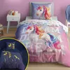 Bettwäscheset leuchtend im Dunkeln 140x200 Regenbogen Produktbild-Vorschau 7