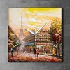 Coloray Uhr auf Leinwand 30x30 cm Wand Uhr Dekoration Produktbild-Vorschau 2