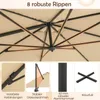 COSTWAY slnečník 300x300cm, konzolový slnečník s kľukou, Náhľad obrázku produktu 5