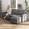 HOMCOM Ecksofa mit Schlaffunktion Stauraum Schlafsofa mit Produktbild-Vorschau 7