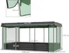 A diagram showing the dimensions of a raised garden bed with a protective net. Produktbild-Vorschau